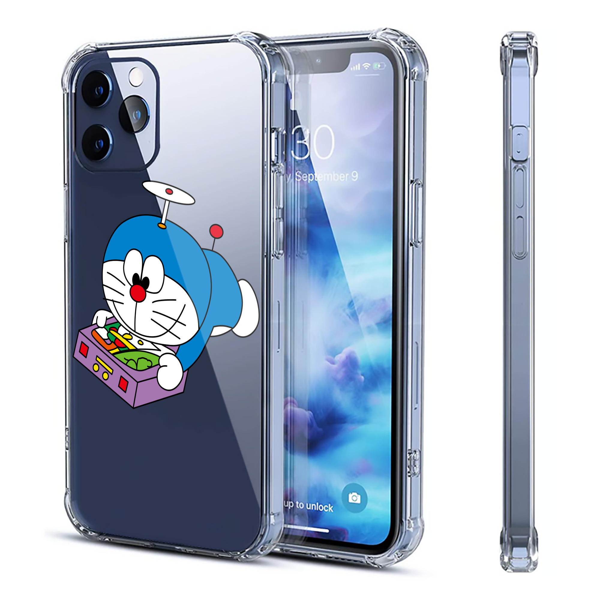 （画像用） ドラえもん Doraemon 【iPhone 12シリーズ対応】透明スマホケース（クリアソフトケース）